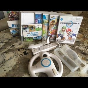 Nintendo Wii console and games